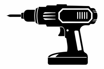 impact driver silhouette line art vector illustration