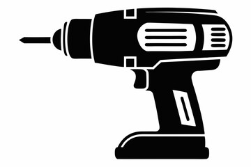 impact driver silhouette line art vector illustration