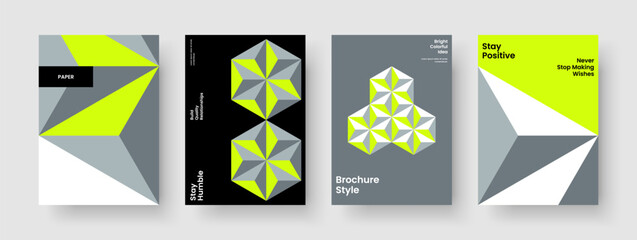 Fototapeta premium Modern Brochure Template. Geometric Flyer Design. Isolated Business Presentation Layout. Book Cover. Background. Report. Banner. Poster. Magazine. Advertising. Journal. Newsletter. Portfolio