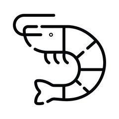 Here is a latest line style icon of shrimp seafood