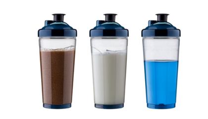 A shaker bottle with liquid inside isolated on transparent background