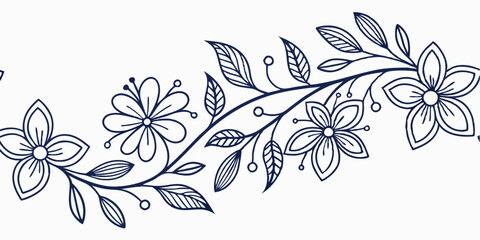 abstract floral background with flowers