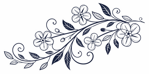 black and white floral background