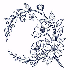 abstract floral background with flowers