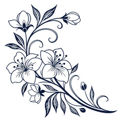 abstract floral background with flowers