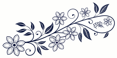 abstract floral background with butterflies