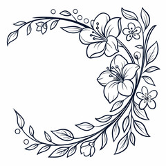 abstract floral background with flowers