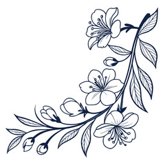 vector floral background with flowers