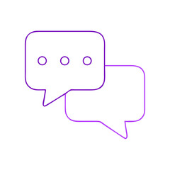 Fototapeta premium Chat Icons Representing Communication in Minimalist Style 