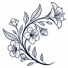 abstract floral background with flowers