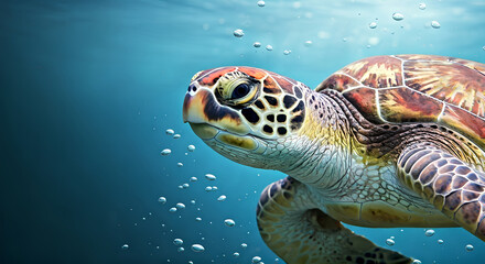 Stunning Underwater Sea Turtle Ocean Wildlife Photography
