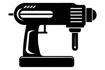 mixer drill silhouette line art vector illustration