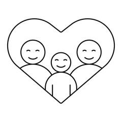 Family Friendly Stay Icon. Child Safe and Family-Oriented Hospitality