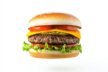 a hamburger with cheese