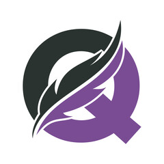 Obraz premium Notary Logo combine with letter Q vector template