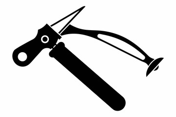 nail puller silhouette line art vector illustration