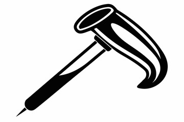 nail puller silhouette line art vector illustration