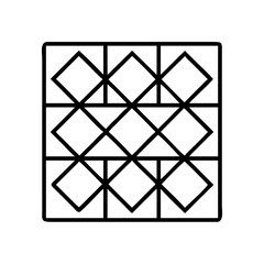 Geometric pattern design with rhombus shapes and square grid for abstract background art vector