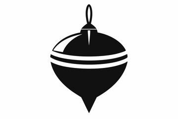 plumb bob silhouette line art vector illustration