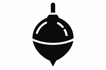 plumb bob silhouette line art vector illustration