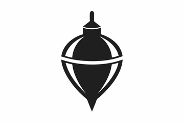 plumb bob silhouette line art vector illustration