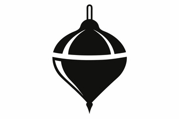 plumb bob silhouette line art vector illustration