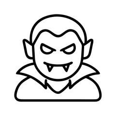 Vampire halloween dracula spooky monster scary horror night evil count costume creepy october, icon