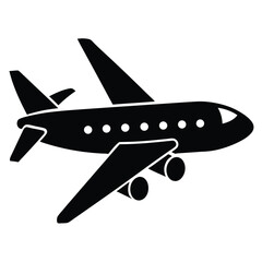 Cute Airplane Vector Illustration Isolated on White