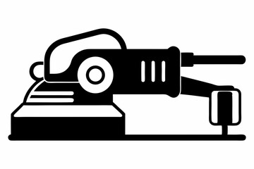 power sander silhouette line art vector illustration