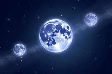 Obraz premium earth and moon