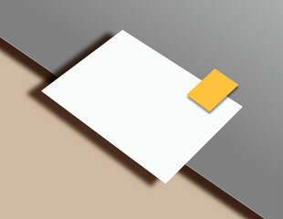 Blank corporate stationery letterhead mockup design.