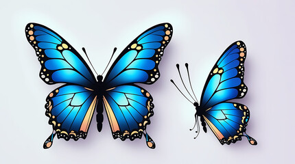 Butterfly Clipart Two Styles