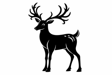 reindeer silhouette vector