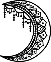 Black and white mandala. Paint art. Mandala art.