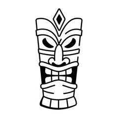 A glyph style icon of tiki torch tattoo
