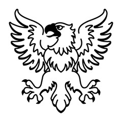 A hand drawn style icon of griffin tattoo
