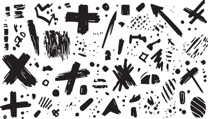 set of hand drawn arrows