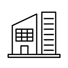 Find building icon office building vector design modern architecture skyscraper outline drawing silhouette