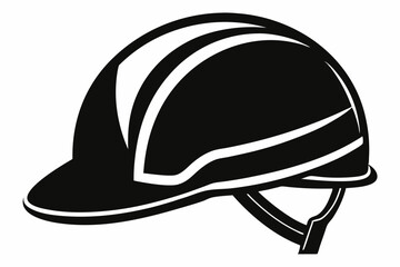 safety helmet silhouette line art vector illustration