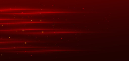 Obraz premium Luxury red background with glowing horizontal lines elegant. Template award concept.