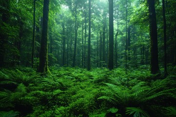 Fototapeta premium Lush, verdant forest floor