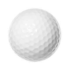 One golf ball isolated on white. Sport equipment