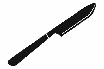 scalpel silhouette line art vector illustration