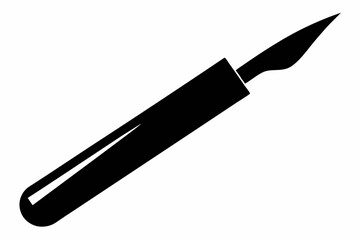 scalpel silhouette line art vector illustration