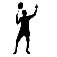 Badminton Player Silhouette