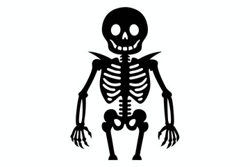 skeleton silhouette line art vector illustration