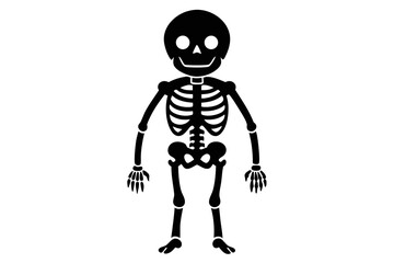 skeleton silhouette line art vector illustration