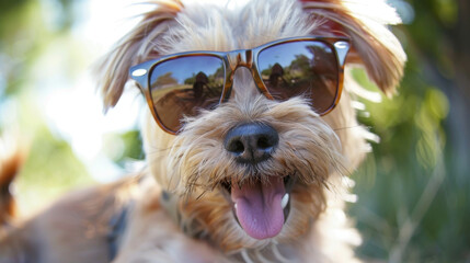 Happy Dog with Tongue Sticking Out