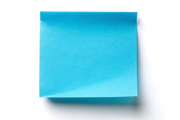 mockups Blank blue sticky note isolated on white background with clipping path.