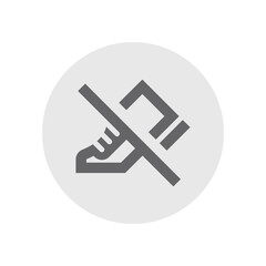 Do Not Step Outlined Icon